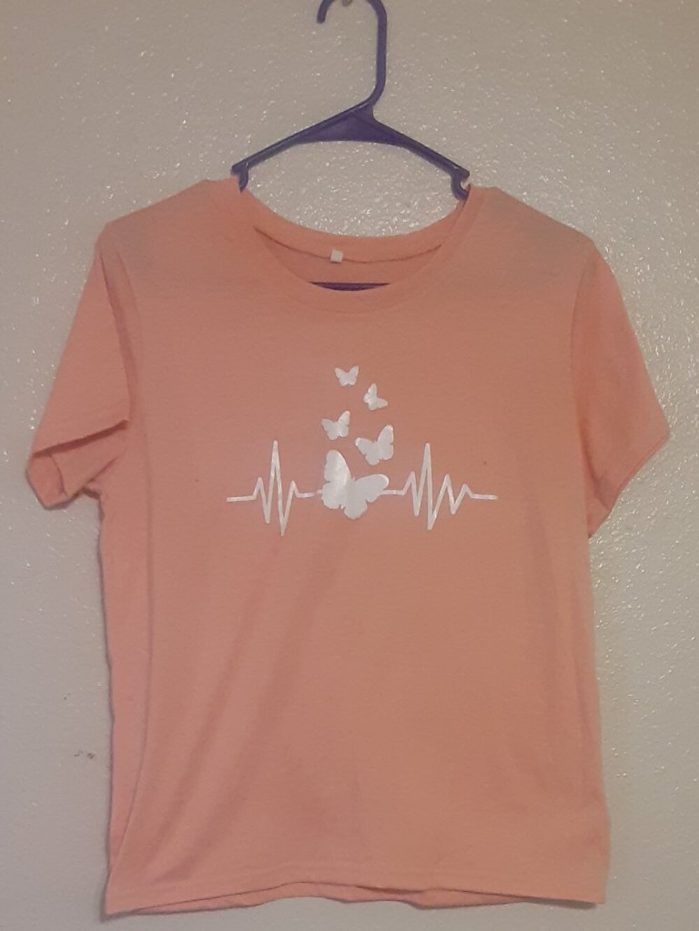 Peach Butterfly Heartbeat Tee